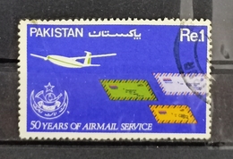 Pakistan  -1981 - The 50th Anniversary Of Airmail Service- USED. ( D )  ( Condition As Per Scan ) - Pakistan