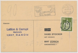 Schweiz Michel 709 / Zumstein 368 Mit TAX Stempel Als Nachportofrankatur Auf Karte Mit Grabsteinbestellung - Postage Due