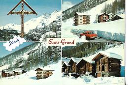 CPSM   Suisse Saas Grund   Voiture Ancienne   Ford Opel ? - Saas Im Prättigau