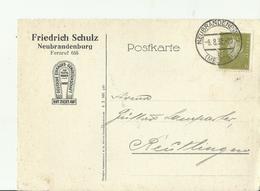 DR GS 1932 NEUBRANDENBURG - Postwaardestukken