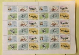 Russia 2002 Sheet Helicopters Designer Kamov People Airplanes Aircrafts Transport Stamps MNH Mi 1002-1006Zf Sc#6707 - Full Sheets