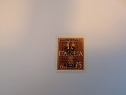 LUBIANA - OCCUPAZ. TEDESCA: 1944 SOPRASTAMPATO PRO ORFANI - 75 C.+£.20 BRUNO-GIALLO. Neuf. - Deutsche Bes.: Lubiana