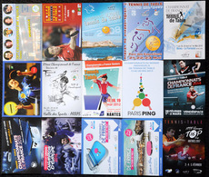 = Lots De 15 Cartes Postales Françaises - Tennis Table Tischtennis Tavolo - AFCTT - Tennis De Table