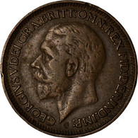Monnaie, Grande-Bretagne, George V, Farthing, 1928, TB+, Bronze, KM:825 - B. 1 Farthing
