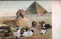 EGITTO, EGIPT...........Pyramid And Sphynx ......1900 Ca. - Sphinx