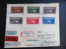 BRIEF Bratislava - Brno Flugpost Luftpost Express 1942  1943 ///// K2735 - Covers & Documents