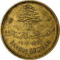 Monnaie, Lebanon, 10 Piastres, 1975, Paris, TTB, Nickel-brass, KM:26 - Líbano