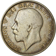 Monnaie, Grande-Bretagne, George V, 1/2 Crown, 1921, TB, Argent, KM:818.1a - K. 1/2 Crown