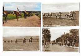 NEWMARKET (Angleterre ) Ensemble De 4 Cartes Champ De Courses Hippisme Animations - Autres & Non Classés