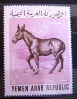 Timbre. Animaux Domestiques : âne. République Arabe Du Yémen. 1966. Michel N° 486. - Yemen