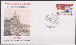 Olympics 2018 - Olympiques - Ski - MONACO - FDC Cover - Winter 2018: Pyeongchang