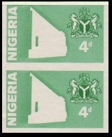 NIGERIA 1969 General Post Office 4d PROOF PAIR - Poste