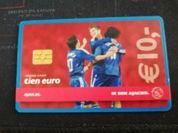 NETHERLANDS  ARENA CARD FOOTBAL/SOCCER  AJAX AMSTERDAM €10, HUNTELAAR/SOUAREZ USED CARD  ** 1418 ** - Públicas