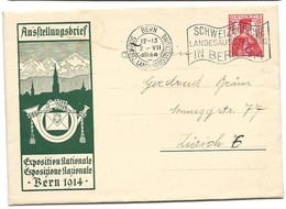 57 - 100 - Entier Postal "Expo Naitonale Bern 1914" Oblit Mécanique - Interi Postali