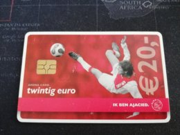 NETHERLANDS  ARENA CARD FOOTBAL/SOCCER  AJAX AMSTERDAM  HUNTELAAR  €20,- USED CARD  ** 1422** - Publiques