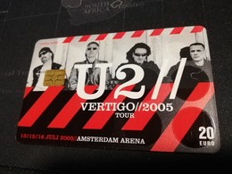 NETHERLANDS  ARENA CARD  U2 VERTIGO  TOUR  2005   €20,- USED CARD  ** 1430** - Publiques