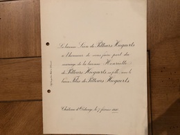 Mariage Henriette De PitteursHiegaerts Fille Leon Avec Félix De Pitteurs Hiegaerts Château D’Ordange 1910 St Trond - Esquela