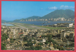 HONG KONG -Vue Panoramique  AÉROPORT De KAITAK* SUP * 2 SCAN- - Chine (Hong Kong)