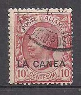 REGNO D'ITALIA 1907  LA CANEA FRANCOBOLLI D'ITALIA DEL 1906-09 SOPRASTAMPATI SASS. 15  USATO VF - La Canea