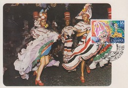 Carte  Maximum  1er  Jour   ESPAGNE    Carnaval  De  Santa  Cruz  De   TENERIFE   1984 - Carnaval