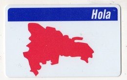 REPUBLIQUE DOMINICAINE Ref MVCARDS STD H3 CARAIBES PREPAYEE HOLA RED MAP 10$  Date 1994 MINT - Dominik. Republik