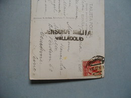 CENSURE MILITAR VALLADOLID  -  Octobre 1937  -  Sur Carte   -  Fachada De San Grégorio    -  Espagne - Marques De Censures Républicaines