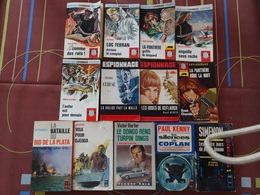 LOT DE 13 ROMANS POLICIER ET ESPIONNAGE - Paquete De Libros