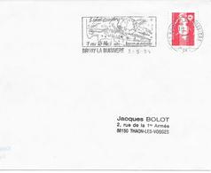 Flamme Sur Enveloppe  BERRE L'ETANG COMMEMORATION SAINT EXUPERY 14/05/1994 - Commemorative Postmarks