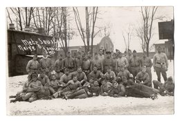 CPA 2873 - MILITARIA - Carte Photo Militaire - Caserne - METZ Sous La Neige - Un Groupe De Soldats - Caserme