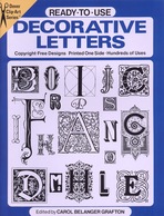 Decorative Letters By Carol Belanger Grafton Ready-to-Use Dover Clip-Art Series (excellent Pour Tous Les Graphistes) - Beaux-Arts