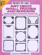 Art Deco Small Frames Borders By Ted Menten Ready-to-Use Dover Clip-Art Series (excellent Pour Les Graphistes) - Schone Kunsten