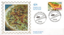 France 3652 Fdc Gastronomie, Quiche Lorraine - Food