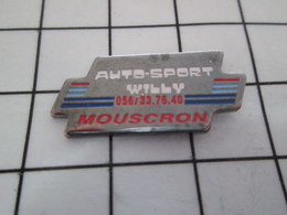 1016c Pin's Pins / Beau Et Rare / THEME : SPORTS / AUTOMOBILE AUTO-SPORT WILLY MOUSCRON - Automobile - F1