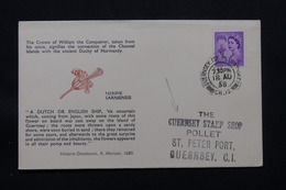 GUERNESEY - Enveloppe Commémorative Pour St Peter Port En 1958, Affranchissement Et Oblitération Plaisants - L 58374 - Guernesey