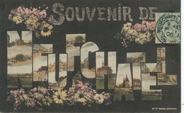 Neuchatel  Souvenir Art Card  Montage Multi Vues Colorisée Edit Massire Vers Coclu Garde Républicaine - Neuchâtel