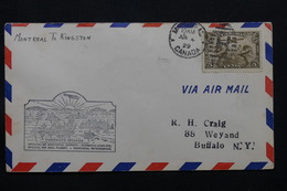 CANADA - Enveloppe Par 1er Vol Montreal / Kingston En 1929, Affranchissement Et Cachets Plaisants - L 58384 - Primeros Vuelos