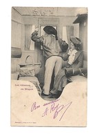 HOMMES - Jolie Carte Fantaisie Hommes "Les Gêneurs En Wagon" (paysan Avec Panier De Victuailles) - Edit. BERGERET - Bergeret