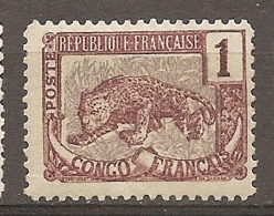 CONGO - Yt. N° 27  *   1c    Cote   1   Euro  BE   2 Scans - Neufs