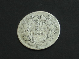 20 Centimes Napoléon III 1860 BB     ***** EN ACHAT IMMEDIAT ***** - 20 Centimes