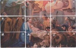 PUZZLE - BRAZIL - SET OF 9 CARDS - JESUS - MARY - RELIGION - 5.000EX. - RARE! - Puzzle