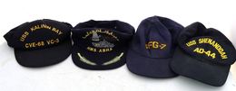 LOT 4 CASQUETTES MARINE + U.S. NAVY + AUTRES PAYS - Casques & Coiffures