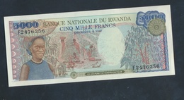 Ruanda Pick-Nr: 22a (1988) Bankfrisch 1988 5.000 Francs (9431686 - Ruanda