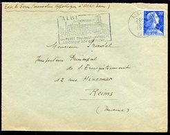 France - Marianne De Muller - Sur Lettre - N° 1011B - Points Blancs Sous Postes - 1955-1961 Marianne (Muller)