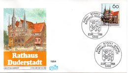 BRD Schmuck-FDC "750 Jahre Rathaus Duderstadt" Mi. 1222 ESSt 21.8.1984 BONN 1 - FDC: Buste