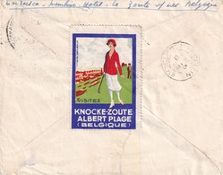 DDW 966  --  Belgique Thème GOLF - RARE Vignette Touristique KNOCKE-ZOUTE S/ Enveloppe TP Houyoux 1928 - Golf