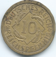 Germany - Weimar - 1925 1 - 10 Reichs Pfennig - KM40 - 10 Rentenpfennig & 10 Reichspfennig