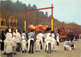 83-BARJOLS- LES FÊTES DE LA SAINT-MARCEL , LA MISE EN BROCHE - Barjols