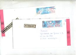 2 Lettre Recommandée  Habsheim Sur Vignette - 1985 Carta « Carrier »