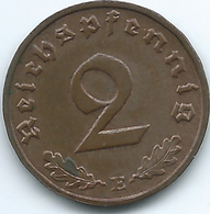 Germany - 3rd Reich - 2 Pfennig - 1938 E - KM90 - 2 Reichspfennig