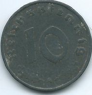 Germany - 3rd Reich - 10 Pfennig - 1944 A - KM101 - Zinc - 10 Reichspfennig